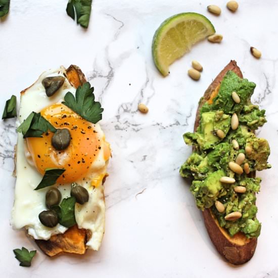 Sweet Potato Toast Three Ways - Recipe photo by Freshplates