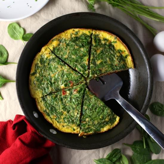 Healthy Tomato and Spinach Frittata - Recipe photo by Seasonly Creations