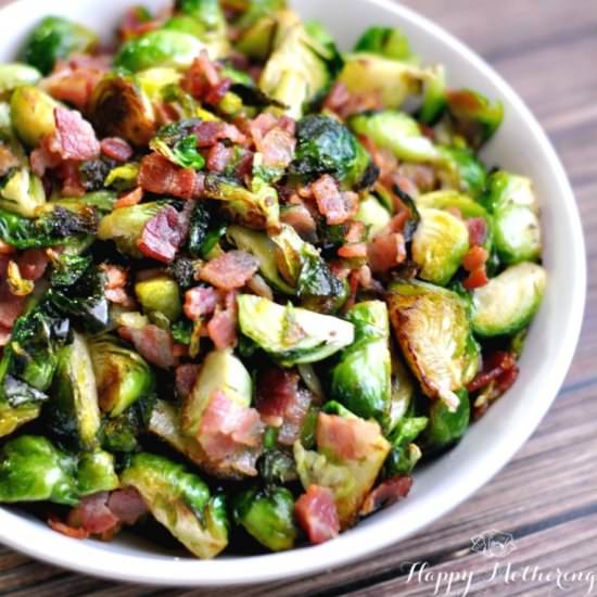Bacon & Brussels Sprouts Side Dish - Recipe photo by happymothering