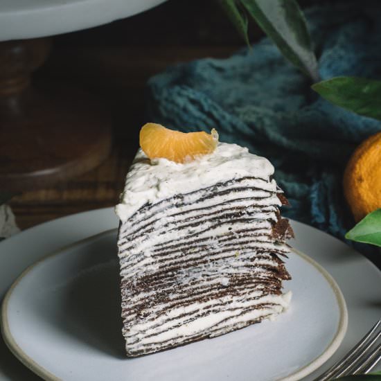 GF Chocolate Buckwheat Crepe Cake - Recipe photo by UrbanKitchenAffair