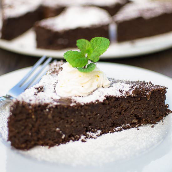 Flourless Chocolate Almond Cake - Recipe photo by hadias lebanese cuisine