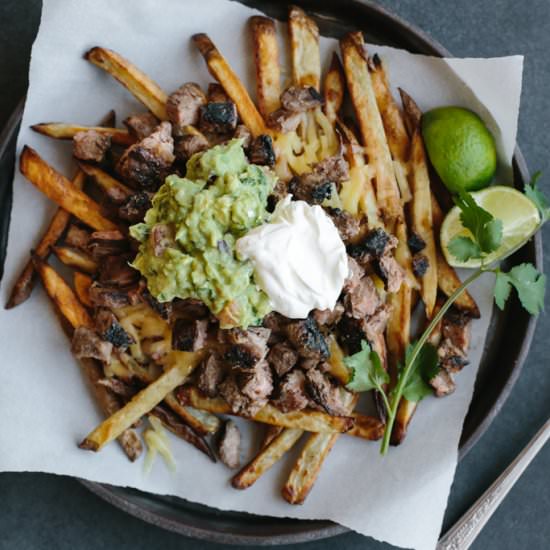 Carne Asada Fries - Recipe photo by Downshiftology
