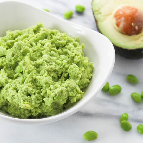 Edamame Avocado Hummus - Recipe photo by ChefJulie_RD