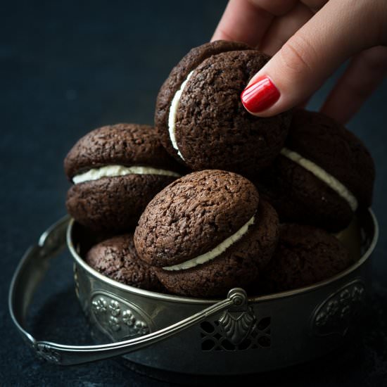 Chocolate Chestnut Whoopie Pies - Recipe photo by veselina zheleva