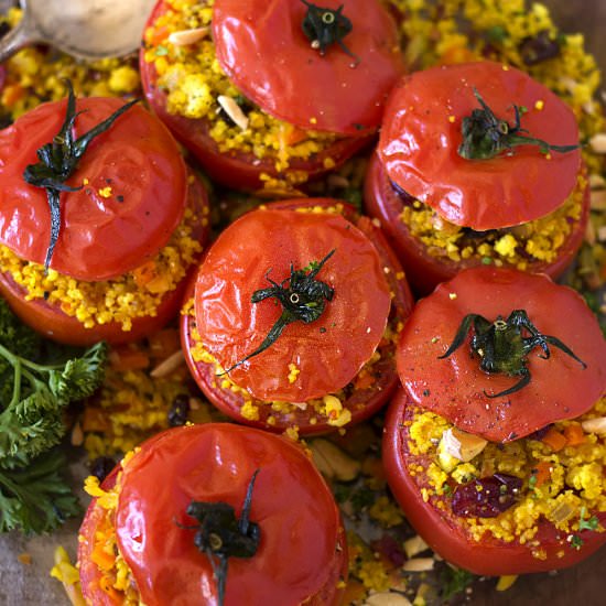 Jeweled Couscous Stuffed Tomatoes - Recipe photo by Aninas Recipes