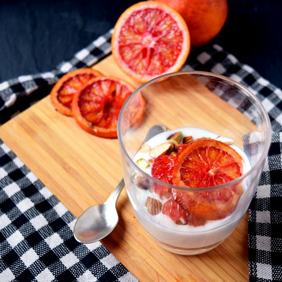 Rosemary Yogurt with Blood Orange - Recipe photo by Rous Sweet Corner