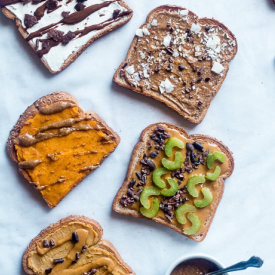 5 Vegan Dessert Breakfast Toasts - Recipe photo by foodfaithfitness