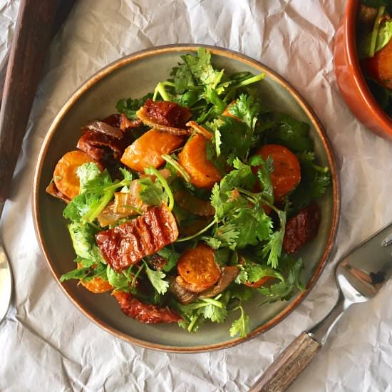 Coriander & Sundried Tomato Salad - Recipe photo by recordsintheden