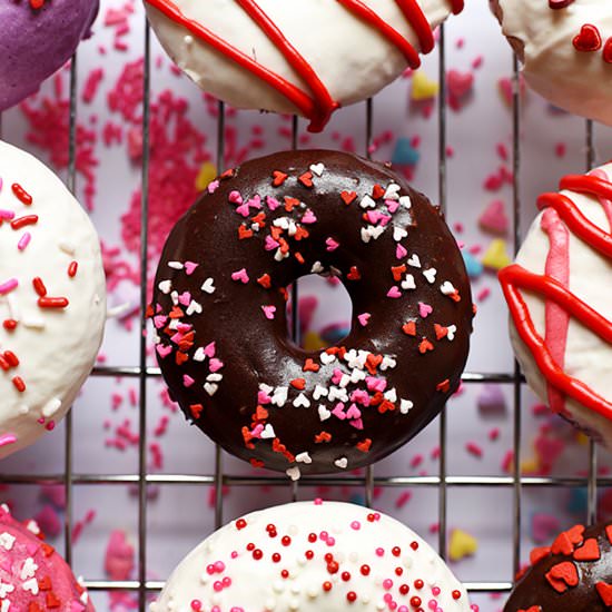 Red Velvet Donuts - Recipe photo by letseatcakeblog