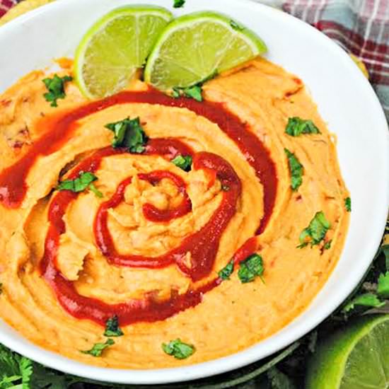 Spicy Lime Sriracha Hummus - Recipe photo by Midlife Healthy Living