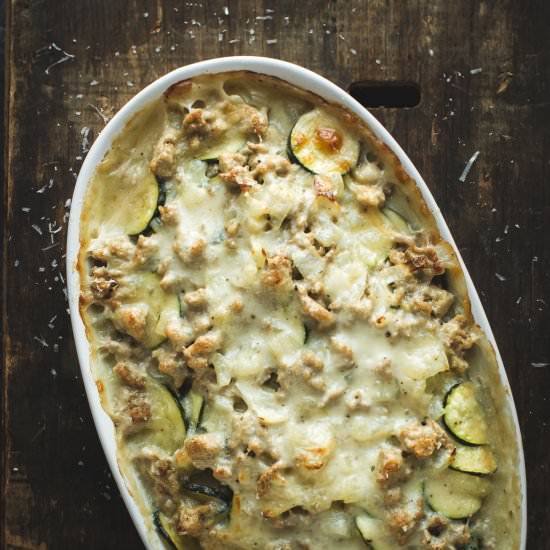 Zucchini & Turkey Coconut Alfredo - Recipe photo by mylavenderblues