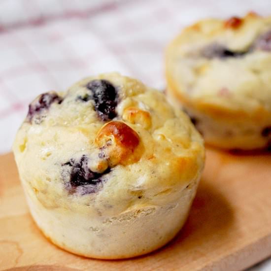 Blueberry cottage cheese muffins - Recipe photo by evabakes