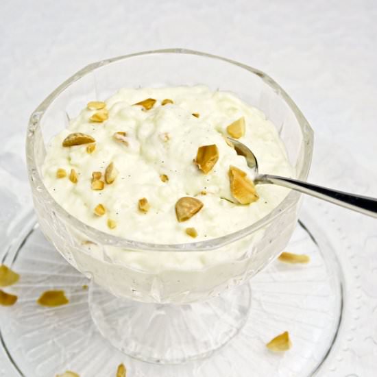 Rice pudding with almonds - Recipe photo by Culinaire bagage