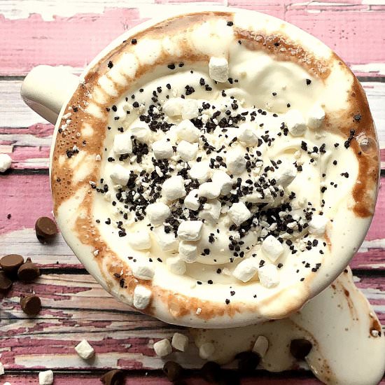 Hot Chocolate with Whipped Cream - Recipe photo by thepintertestkitchen