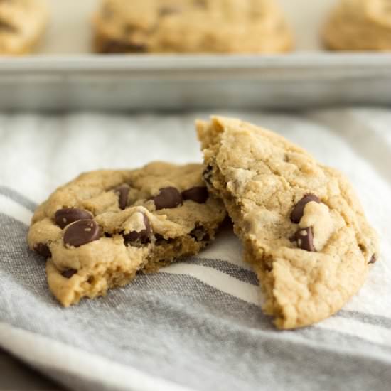 Thick, Chewy Chocolate Chip Cookies - Recipe photo by nourishandfete