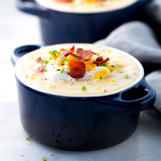 Loaded Baked Potato Soup with Bacon - Recipe photo by Jessica Gavin