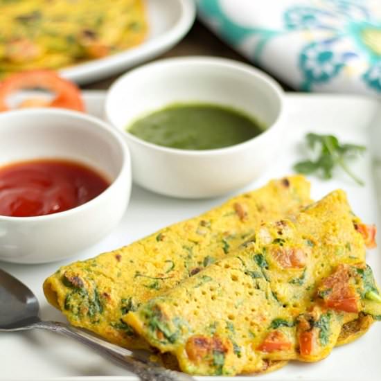 Oats Chickpea Flour Crepes - Recipe photo by srividhya