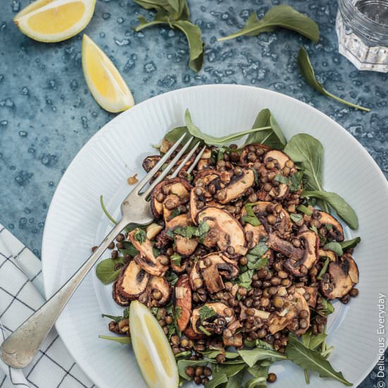 Mushroom & Lentil Salad - Recipe photo by deliciouseveryday