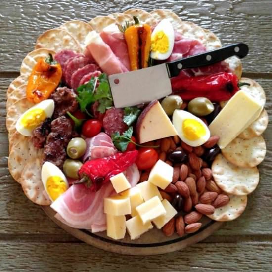 Mediterranean Antipasto platter - Recipe photo by thegardeningcook