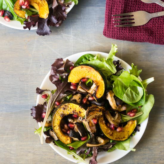 Warm Mushroom & Acorn Squash Salad - Recipe photo by thelastcookie