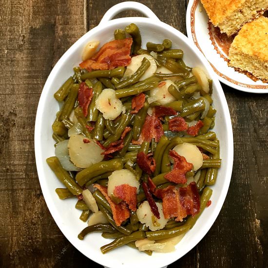 Sweet and Sour Green Beans - Recipe photo by Grits and Pinecones