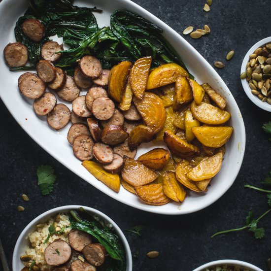 Golden Beet & Sausage Bowl - Recipe photo by mylavenderblues