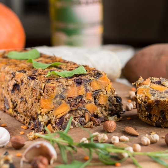 Vegan Lentil-Potato-Nut Roast - Recipe photo by Nutriplanet