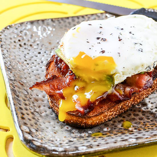 Bacon Egg Avocado Toast - Recipe photo by Midlife Healthy Living