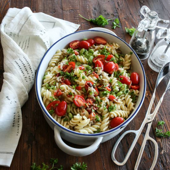 Lima Bean Pasta Salad - Recipe photo by culinarytribune