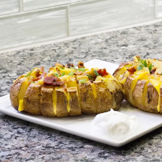 Bloomin’ Loaded Baked Potatoes - Recipe photo by TheKitchenWhisperer