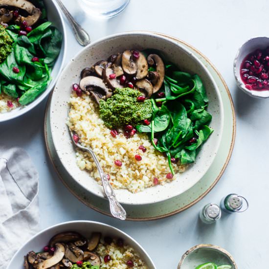 Detox Cauliflower Mushroom Bowls - Recipe photo by foodfaithfitness