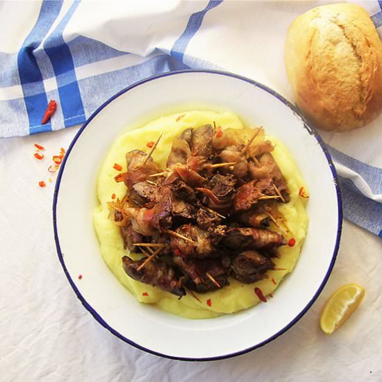 Bacon Wrapped Chicken Liver - Recipe photo by 2pots2cook
