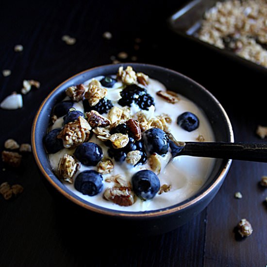 Healthy Coconut Granola - Recipe photo by wyldflour