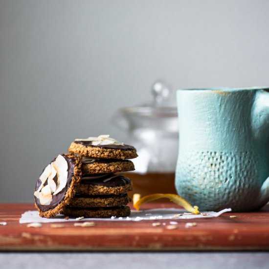 Chocolate Orange Oat Biscuits - Recipe photo by healthynibblesandbits