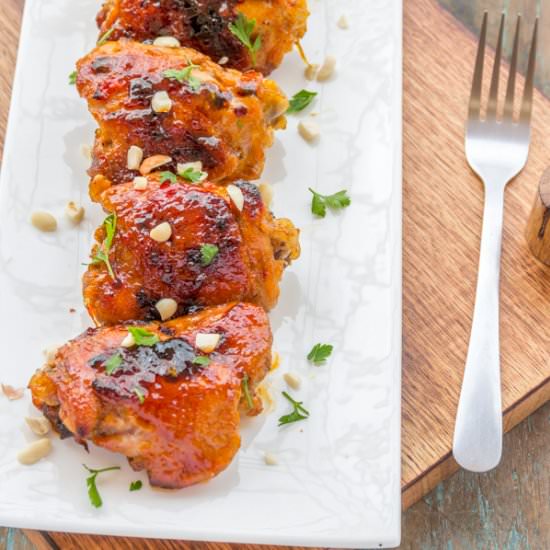 Sticky Baked Chicken Thighs - Recipe photo by Priyanka DK