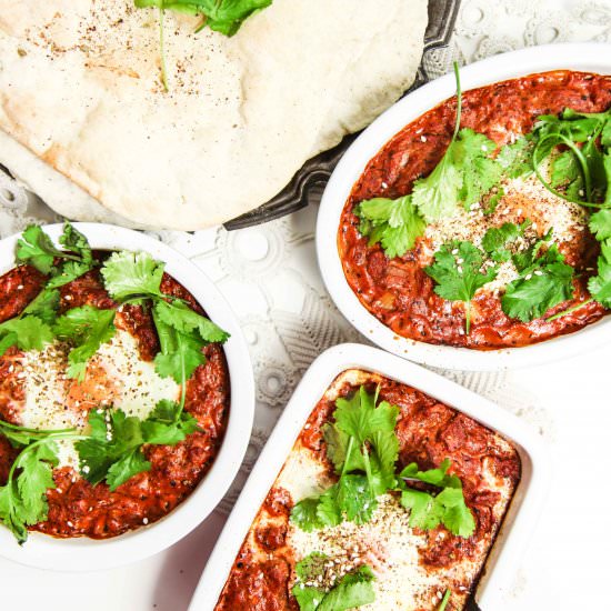 Minty Shakshuka with Feta - Recipe photo by Berries And Spice