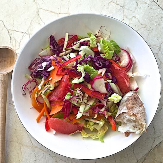 Winter Salad with Citrus Dressing - Recipe photo by oliveoilandlemons