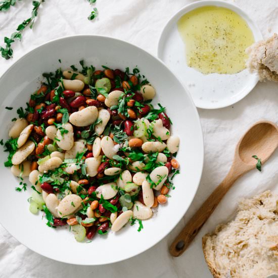 Winter Bean Salad & Herb Dressing - Recipe photo by Healthfully Ever After