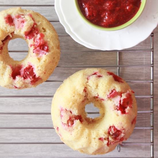 Mini Strawberry Bundts - Recipe photo by The Desserted Girl