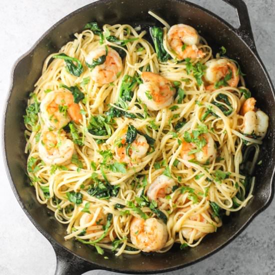 Spicy Lemon Pasta with Shrimp - Recipe photo by funwithoutfodmaps