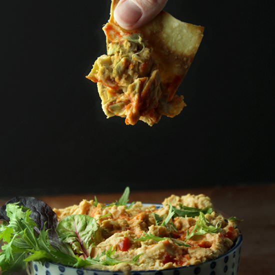 Vegan Buffalo Chicken Dip - Recipe photo by beetsandberries