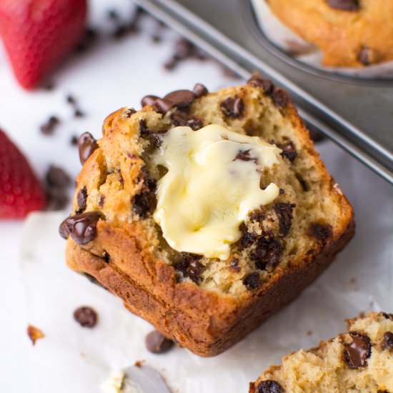 Jumbo Chocolate Chip Muffins - Recipe photo by A baJillian Recipes