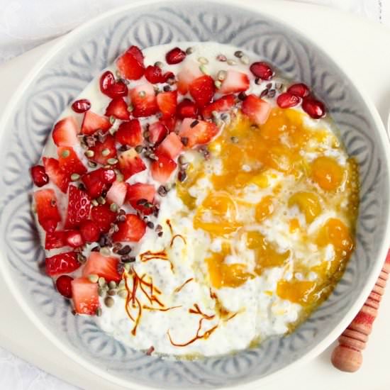 Saffron Chia Poha Pudding - Recipe photo by Tashasartisanfoods