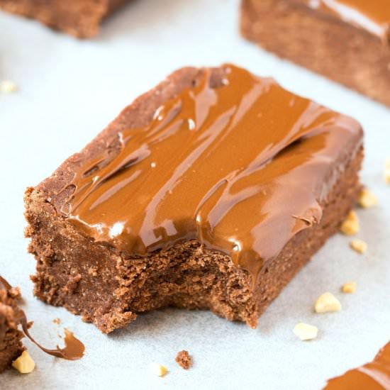 No Bake Nutella Breakfast Brownies - Recipe photo by thebigmansworld