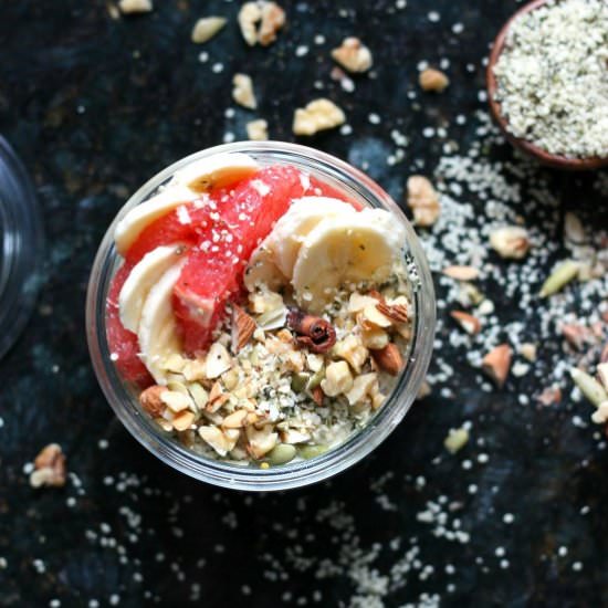 Turmeric Milk Soaked Oats - Recipe photo by treatswithatwist