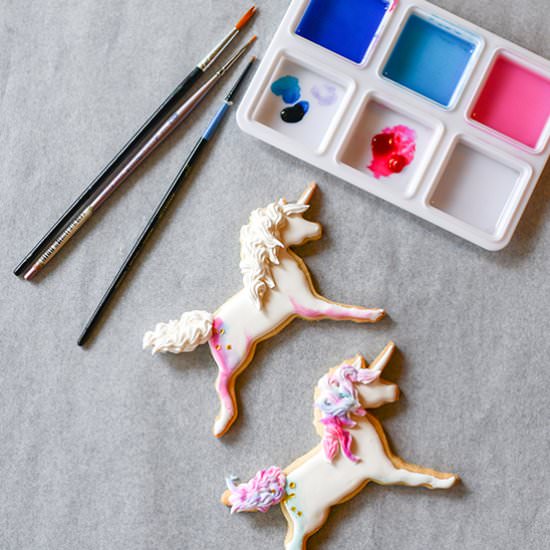 Watercolor Unicorn Cookies - Recipe photo by tikkido