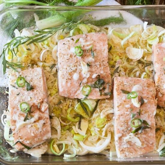 Slow Roasted Salmon & Fennel - Recipe photo by Food Done Light