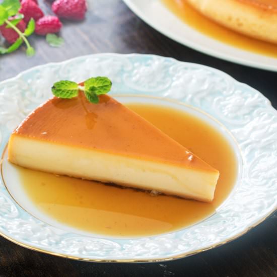 Cheesecake Flan - Recipe photo by Home Cooking Adventure
