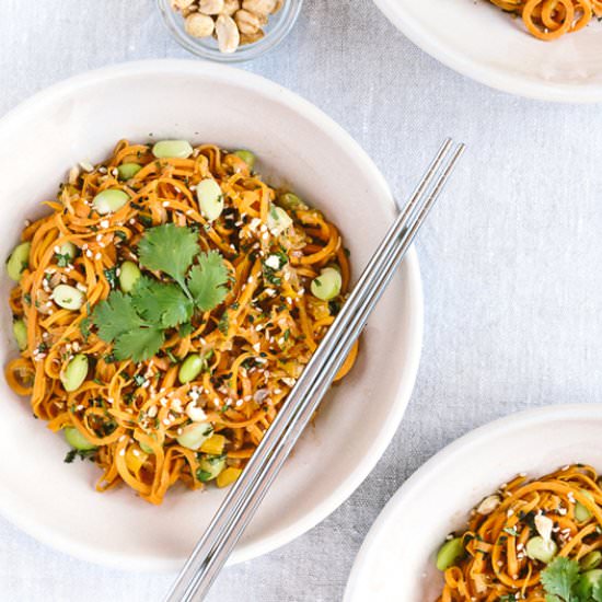 Sweet Potato "Noodle" Pad Thai - Recipe photo by foolproofliving.com