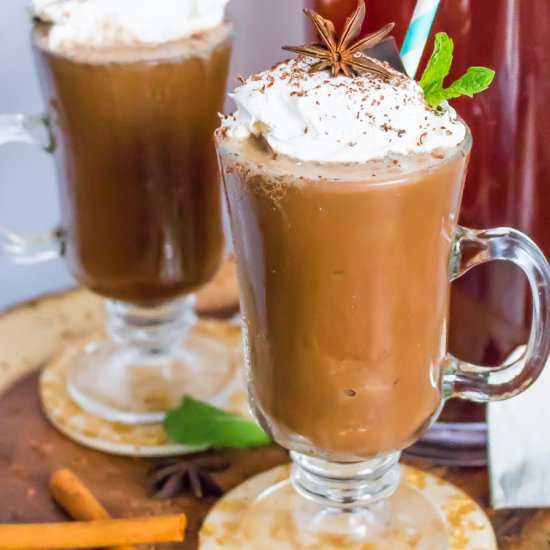 Frosty Vegan Chai Hot Chocolate - Recipe photo by My Digital Kitchen